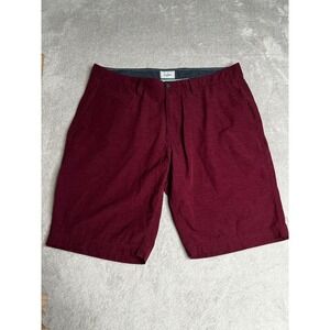 7 Diamonds Performance Velocity Shorts Mens size 34 Burgundy Heathered Stretch